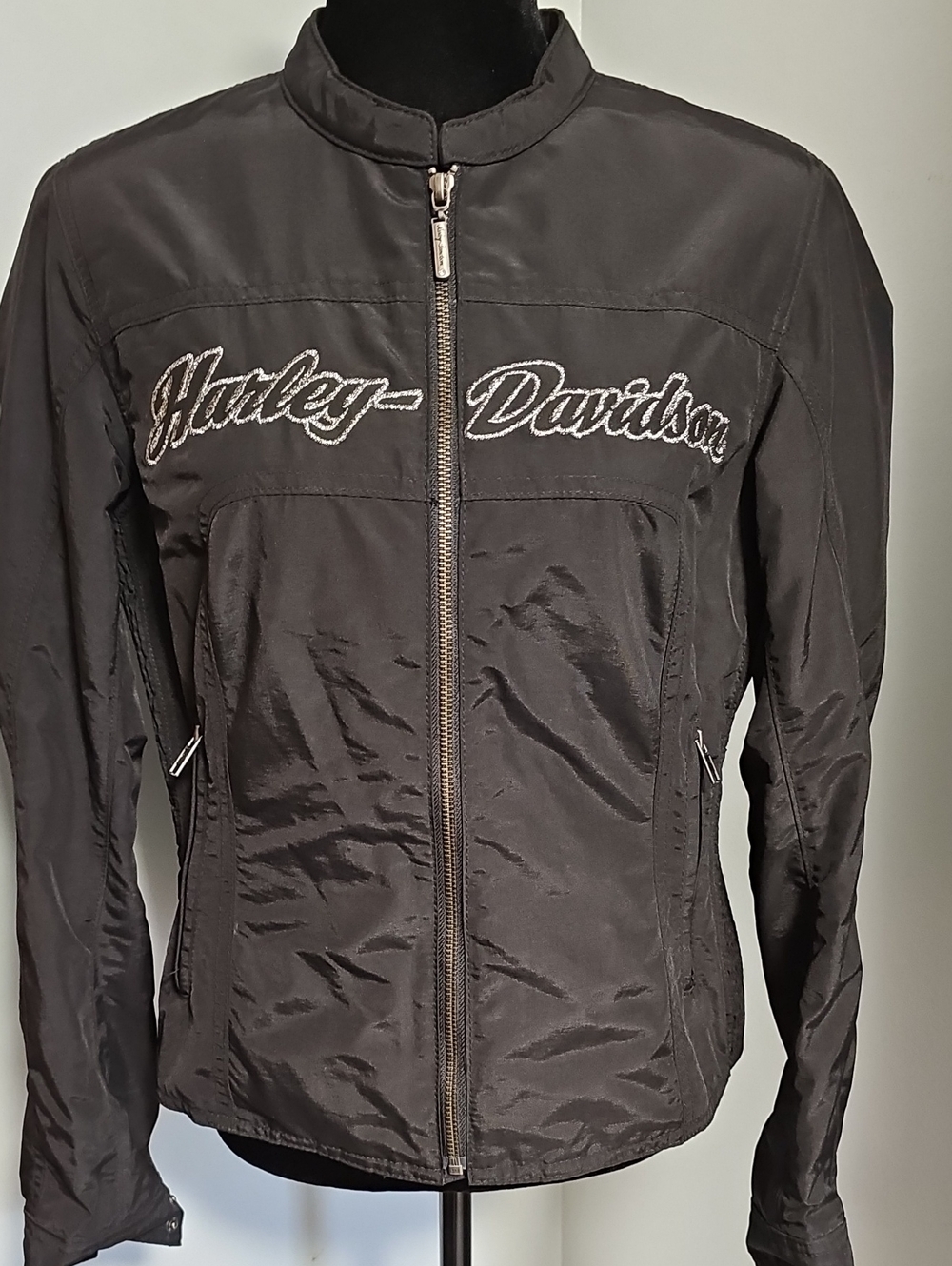 Harley-Davidson Black Women's Zip-Front Jacket